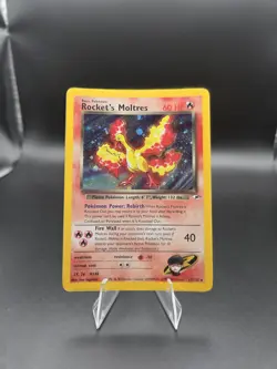 Pokemon TCG Rockets Moltres Holo Rare Card 12/132 Gym Heroes Set MP(P11) - Image 1