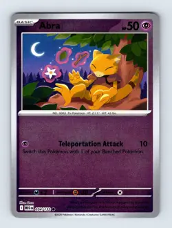 Abra ME01: Mega Evolution Common Reverse Holo 054/132 NM/LP Pokemon Cards - Image 1