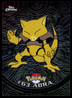 Abra #63 - Topps Chrome Series 1 Pokemon Card Light Play - Image 1