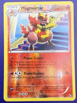 ⚡MAGMORTAR #21/124 Dragons Exalted Reverse Holo Rare 2012 Pokemon Card LP - Image 2