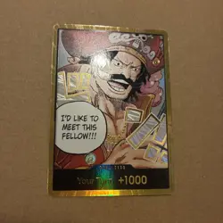 One Piece - Don!! Card, Gold Don!! Alt Art OP13 Carrying on His Will Gol.D.Roger - Image 1