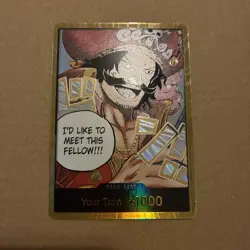One Piece - Don!! Card, Gold Don!! Alt Art OP13 Carrying on His Will Gol.D.Roger - Image 3