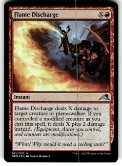 FOIL NM MTG Flame Discharge Kamigawa: Neon Dynasty Regular - Image 1