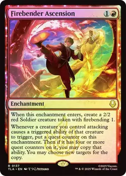 NM Foil Firebender Ascension, MTG, Avatar: The Last Airbender, Magic, 137 - Image 1