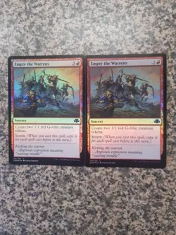 MTG 2 x Empty the Warrens - Foil - Dominaria Remastered - Image 1