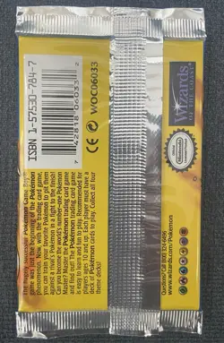 1999 Pokemon Charizard Base Set Shadowless Sealed Booster Pack WOTC - Image 2