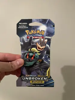 Pokemon - Unbroken Bonds Sleeved Booster Pack Machamp Marshadow Art - Sealed! - Image 1