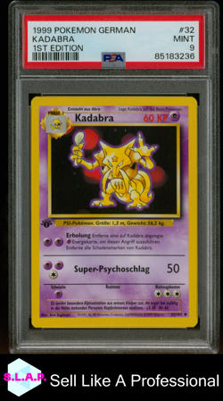 KADABRA 1ST EDITION POKEMON GERMAN 1999 32 PSA 9 - Image 1