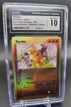 Pokemon - Torchic Reverse Holo 008 - Black Star Promos - CGC 10 Gem Mint - Image 1