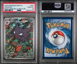 2025 POKEMON MEP MEGA BATTLE DECK PROMO #027 HAUNTER PSA 10 - Image 3