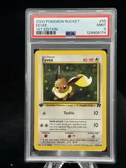Eevee #55 1st Edition Team Rocket 2000 Pokemon PSA 9 ✨ - Image 1