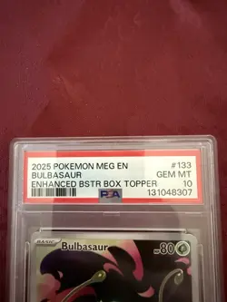 2025 Pokemon Bulbasaur Enhanced Topper PSA 10 Gem - Image 3