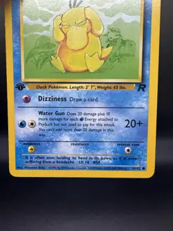 Pokemon TCG Psyduck 65/82 Team Rocket 1st Edition Vintage WoTC LP - Image 4