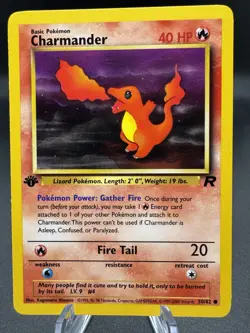 Pokemon TCG Charmander Team Rocket 1st Edition 50/82 Common Vintage WOTC LP - Image 1