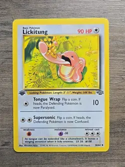 Pokemon TCG Lickitung 38/64 1st Edition Jungle NM - Image 1