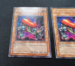 Yu-Gi-Oh! D.D. Crazy Beast MFC-019 Rare Unlimited NM/M x3 Crisp Playset - Image 2