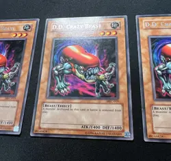 Yu-Gi-Oh! D.D. Crazy Beast MFC-019 Rare Unlimited NM/M x3 Crisp Playset - Image 3