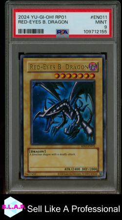 RED-EYES B. DRAGON YU-GI-OH! RP01-RETRO PACK 2024 EN011 PSA 9 - Image 1