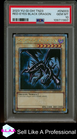 RED-EYES BLCK DRAGON YU-GI-OH! TN23-25TH ANN. DUELING HEROES 2023 EN003 PSA 10 - Image 1