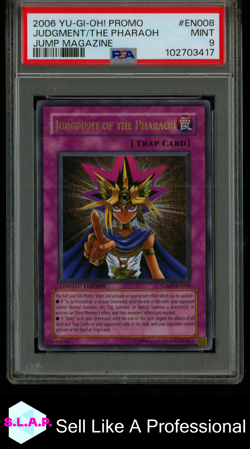 JUDGMENT/THE PHARAOH JUMP MAGAZINE YU-GI-OH! PRM JUMP MAGAZINE 2006 EN008 PSA 9 - Image 1