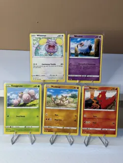 Pokemon Miscut Misprint Off-Center Error 5 Card Lot Alignment Dot Vivid Voltage - Image 1