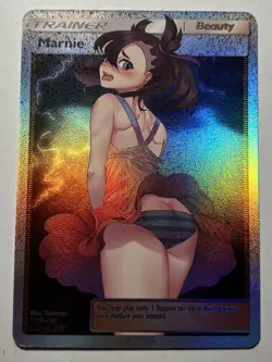SEXY HEROINE WAIFU Marnie POKEMON ACG PREMIUM HOLOFOIL CARD NM - Image 1
