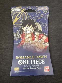 One Piece Romance Dawn English OP-01 Sleeved Sealed Blister Pack 12 Cards - Image 1