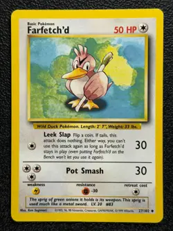 Farfetch'd 27/102 Base Set Series Base Set UNCOMMON 1999 Pokemon Card WOTC NM - Image 1