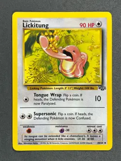Lickitung 38/64 Base Set Series Jungle Uncommon 1999 Pokemon Card TCG WOTC NM - Image 1