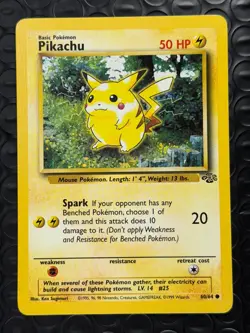 Pikachu 60/64 Base Set Series Jungle Common 1999 Basic Pokemon Card TCG WOTC NM - Image 1