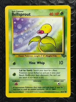 Bellsprout 49/64 Base Set Series Jungle Common 1999 Basic Pokemon Card TCG NM - Image 1