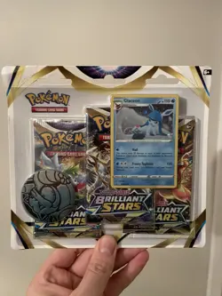 Brilliant Stars Triple Blister Pack Pokemon Card TCG New Sealed - Glaceon Promo - Image 1
