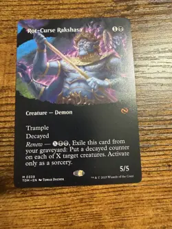 MTG Magic The Gathering Rot Curse Rakshasa Borderless Showcase Mythic Great Card - Image 1