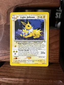 Pokemon TCG Light Jolteon Neo Destiny Card 48/105 Unlimited Uncommon MP - Image 1