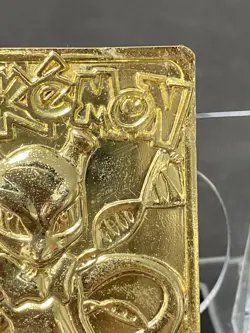 1999 Pokemon 23K Gold Plated Trading Card Only Mewtwo Vintage - Image 3