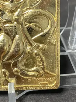 1999 Pokemon 23K Gold Plated Trading Card Only Mewtwo Vintage - Image 4