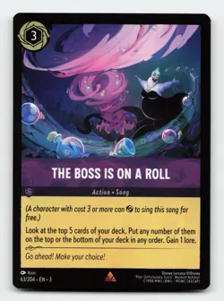 The Boss is on a Roll 63/204 Rare Into the Inklands Lorcana Card - Image 1