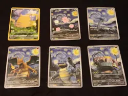 6 Starry Night Pokemon x Van Gogh Promo Card - NM - Image 1