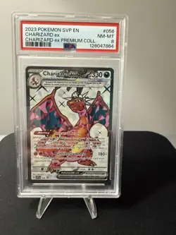 2023 POKEMON SVP EN SCARLET & VIOLET PROMO CARDS #056 CHARIZARD EX PREM PSA 8 - Image 1