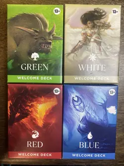 Magic: The Gathering MTG 2024 Red Green Blue White Welcome Deck Magic Cards 4 - Image 1