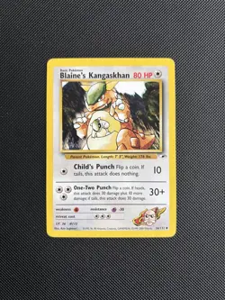 Pokemon Card Gym Heroes Blaine's Kangaskhan 36/132 WOTC - Image 1