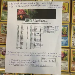 Pokemon Jungle Lot 146 Cards 40/64 Set 16 1st Editions WOTC NM/LP - Image 2