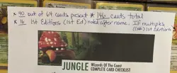 Pokemon Jungle Lot 146 Cards 40/64 Set 16 1st Editions WOTC NM/LP - Image 3