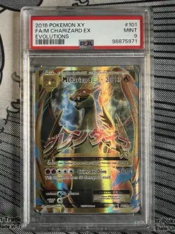 2016 Pokemon XY M Charizard EX Holo PSA 9 Mint Evolutions Card 101/108 Rare - Image 1