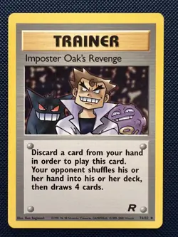 IMPOSTER OAK'S REVENGE 76/82 Uncommon Team Rocket Pokemon Card NM/LP - Image 1
