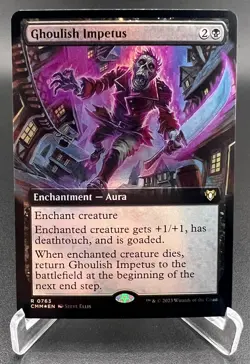 Ghoulish Impetus (Extended Art, Foil, #763, NM) Commander Masters (CMM), MTG - Image 1