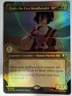Toph the First Metalbender Extended Art Foil Magic the Gathering Avatar - Image 1