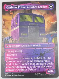 Optimus Prime, Hero (BOT#27) Borderless/Shattered Glass NM - Magic the Gathering - Image 2