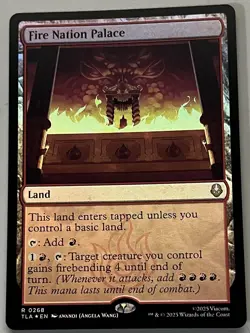 MTG Avatar: The Last Airbender Fire Nation Palace Land RARE FOIL #0268 - Image 1