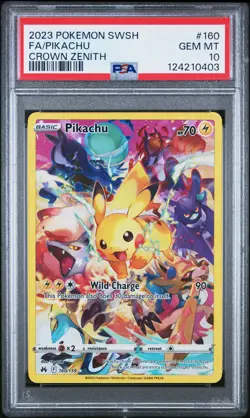 PSA GEM MT 10 - Fa/Pikachu Crown Zenith Pokemon Sword And Shield Crown Zenith 16 - Image 1